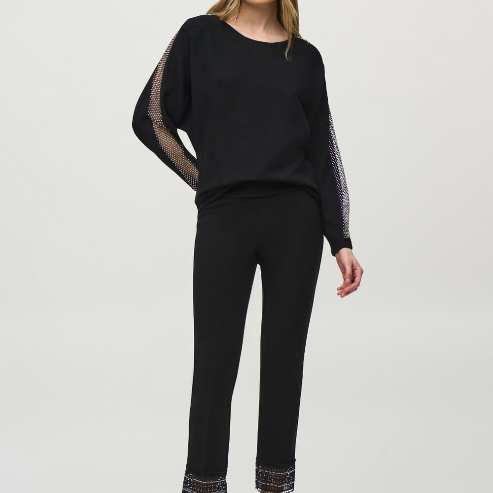 Sequined studded Ribkoff swaeter